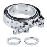 V-Band Clamp Turbo Exhaust Pipes Car Accessory V band Clamp Male Female Flange Stainless Steel Car Motorcycle Exhaust Pipe Clamp