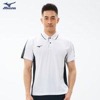 抗紫外線 男款短袖POLO衫 32TA101501(白)【美津濃MIZUNO】