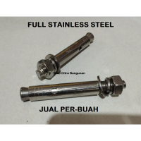 Dinabolt Stainless Steel M20 x 120 mm ANTI KARAT Baut Dinding Tanam Dina Dyna bolt Dynabolt M 20 x 1