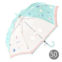 NAKATANI中谷雨傘 兒童自動傘(50公分)甜點小熊-薄荷綠
