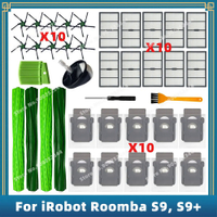 เข้ากันได้สำหรับ IRobot Roomba S9 9150/S9บวก9550เปลี่ยนอุปกรณ์อะไหล่หลักด้านแปรง Hepa กรองถุงเก็บฝุ่น