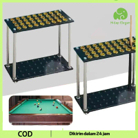 Tempat Stick Biliard 36 Slot Floor Cue Rack Billiard Dengan Holder Penyimpanan Bola Sudut yang Rapi 