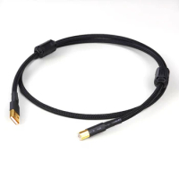 High quality dual magnetic ring A-B USB cable/ Canare L-4E6S audio cable for Hifi DAC amplifier USB data cable with