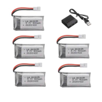 3.7V 400mAh Lipo Battery For X4 H107 H31 KY101 E33C E33 U816A V252 H6C RC Drone Spare Parts 3.7v 802035 Battery Charger Set