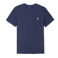 Polo Ralph Lauren RL 熱銷圓領小馬素面短袖T恤(男青年)-深藍色