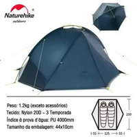 TENDA TAGAR ULTRALIGHT 20D NATUREHIKE NH17T180-J 2P NAVY