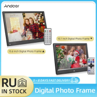 Andoer 15.6"/ 10.1" Digital Photo Frame Desktop Electronic Album IPS Screen Support Photo/Video/Music/Clock/Calendar Function