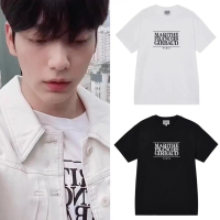 [SR-STUDIO] เสื้อยืดแขนสั้น ทรงหลวม พิมพ์ลายโลโก้ตัวอักษร Marithe Korea TXT Choi Soo Bin สไตล์เกาหลี