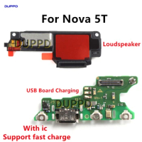 For Huawei Nova 5T USB Power Charger Port Jack Dock Connector Plug Board Charging Flex Buzzer Ringer Loud Speaker