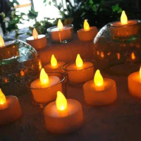 24 in Pack LED Tea Light Candles with Battery-Powered Wedding Candles Decorations for Parties Events Tealight Candles Flameless
