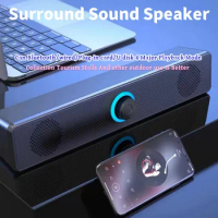 Soundbar Bluetooth 4D Surround Speaker Home Theater Sound System Computer Soundbar For TV Subwoofer Wired Stereo Strong Bass