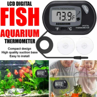 -50℃-70℃ LCD Digital Display Aquarium Thermometer Detachable Plastic Fishtank Water Temperarure Gauge Accessory