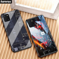 Auroras For Samsung Galaxy Note 10 Lite Case Explorer Painted Tempered Glass Silicon Protective For Samsung Note 10 Plus Cover