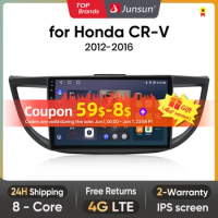 Junsun V1 AI Voice Wireless CarPlay Android Auto Radio for Honda CRV CR-V 2012-2016 4G Car Multimedia GPS 2din autoradio