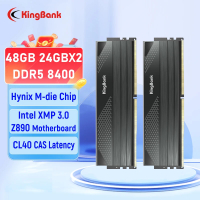 Bộ nhớ RAM KingBank DDR5 24GBx2 48GB 8400MHz UDIMM Bộ nhớ máy tính để bàn Hynix M-die CL40 XMP 3.0 Đ