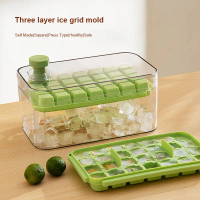 【Verdantt】Three Layer Ice Storage Box Household Ice Storage Box COD Square Ice Mold Press Type Ice M