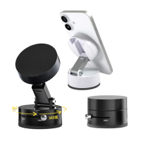 2入組【YOMIX 優迷】由你吸360度旋轉多仰角雙面真空吸盤磁吸手機支架