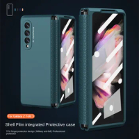Applicable To Samsung Galaxy Z Fold 3 tpu Hinge Mobile Phone Case Fold3 Case Film Integrated All-in-one Protective Cover