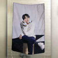 Bendera Foto Jungkook BTS Poster Kain Satin Premium Tebal Full Printing Cocok Koleksi Kpop Idol dan 