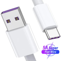 5A Super Quick Charge USB Type C Cable For Huawei Mate 40 Pro P50 P40 Pro Samsung S21 Super Fast Charger Type C USB C Data Cable