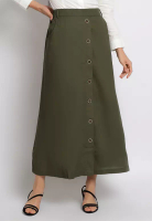 Flamoush Flamoush Varuna Green Long Skirt Wanita