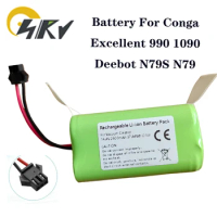 Replacement Battery For Conga Excellent 990 1090 1790 1990 Deebot N79S N79 DN622 Robovac 11 Tesvor X500 14.4V 2600mAh