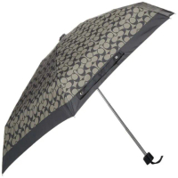 【COACH】馬車LOGO輕量晴雨傘(63365黑灰)