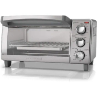HAOYUNMA 4-Slice Toaster Oven with Natural Convection, Stainless Steel