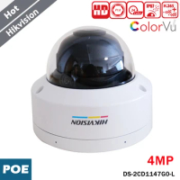 Hikvision 4MP Security Protection Camera Color Image Day/Night White Light Waterproof Camera H.265+ DS-2CD1147G0-L for NVR CCTV