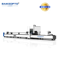 Baikeopto Metal Steel Stainless Tuber Laser Cutter 1500W 2000W 3000W 6000W Pipe Laser Cutting Machine