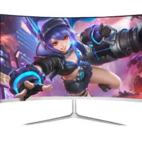 32 Inch" Curved 75Hz Gaming LED Monitor Edge-Less AMD FreeSync DisplayPort DP/HDMI Interface