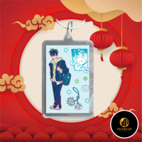 Móc khoá ivan alien stage hình chữ nhật trong suốt có in theo yêu cầu - trí decor