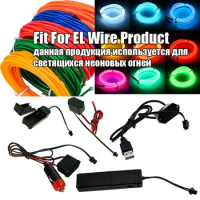 EL Wire Power Supply Neon Light Car Ambient Light Driver Transformer For Neon Lighting Strip Accessories 3V 5V 12V