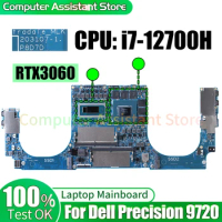 For Dell Precision 9720 Laptop Mainboard 203107-1 0KNF8J i7-12700H RTX3060 Notebook Motherboard