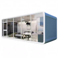 Luxury modern modular apple cabin container home, prefab space capsule house,summerhouse