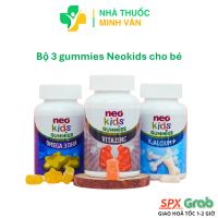 Gummies Neokids Kẹo dẻo Canxi, Neo Kids ZinC bổ sung kẽm, Neo Kids Omega 3 DHA cho bé