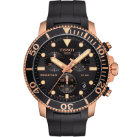 【TISSOT 天梭 官方授權】Seastar 海星300米潛水石英錶 母親節(T1204173705100)