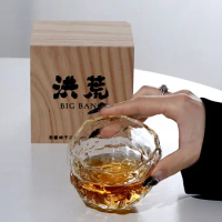 Crystal Whisky Glass Cosmic Explosion Japanese Glassware Wine Gift Tasting Cup Irregular Vintage Tumbler Whiskey Chivas Snifter