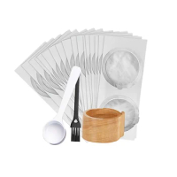 Coffee Accessories Aluminum Foil Seals Lid Kit Wooden Reusable Capsule Filling Holder For Nespresso VertuoLine Capsules Pods