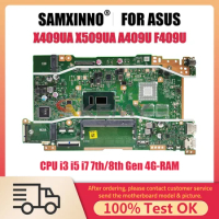 X409UA Laptop Motherboard For ASUS X509UA A409U F409U X409UB X509UB Notebook Mainboard CPU i3 4G RAM