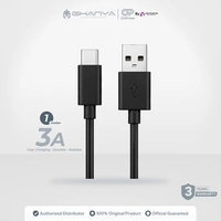 OnPrime 43201 Stone Series Kabel Data USB A to Type C 3A 27W 1M 1 Meter TPE Hitam Black Tipe C Fast
