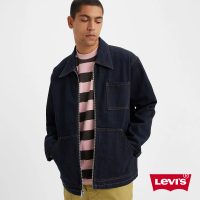 【LEVIS 官方旗艦】滑板系列 男款 寬鬆版牛仔工裝外套 / 原色石洗 人氣新品 A5732-0000