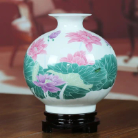 Jingdezhen Ceramic Vase Modern Home Living Room fine Bone Enamel porcelain vase Chinese Decoration Handicraft Furnishing vase