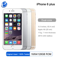 Genuine Apple iPhone 6 Plus Unlocked 5.5" inch IOS fingerprint 4G LTE 1GB RAM 16/64/128GB ROM iphone6 plus used mobile phone