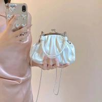 Tas Selempang klip ceruk lucu lipit tas rantai 2023 tas pangsit portabel tas pangsit Wanita Slingbag