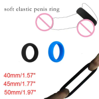 Soft Elastic Silicone Cock Ring Penis Enhance Erection Ejaculation Delay Sex Toys for Men Cock and Ball Donuts Ring