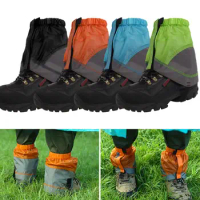 Hiking Gaiters Waterproof Adjustable Leg Gaiters for Lightweight Boots Shoes Low Ankle Leg Guards with Fastener for All-weather