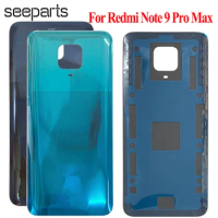 For Xiaomi Redmi Note 9 Pro Max Battery Cover Back Glass Panel Rear Door Housing For Redmi Note 9Pro Max Back Battery Cover Door