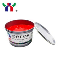 Print Area High Quality Screen Printing Glass Ink,004 Red,with 200g harder 1kg/can