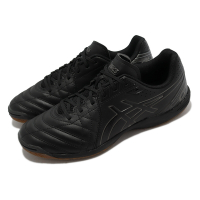 Asics 足球鞋 Calcetto WD 8 2E 男鞋 寬楦 黑 全黑 膠底 皮革 室內運動 亞瑟士 1113A011002
